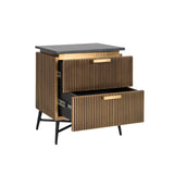Nachttisch Ironville mit Black-Marine-Marmor in gold, 51x41x58 cm von Richmond Interiors – Bild 5