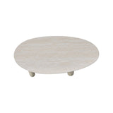 Outdoor-Couchtisch Vendome aus Aluminium und gesintertem Stein in beige, 113x59x32 cm von Richmond Interiors – Bild 4