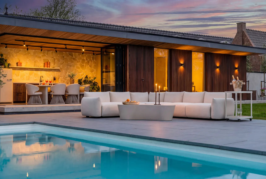 Outdoor-Ecksofa Dawson in beige alpine, 278x99 cm von Richmond Interiors – Bild 15
