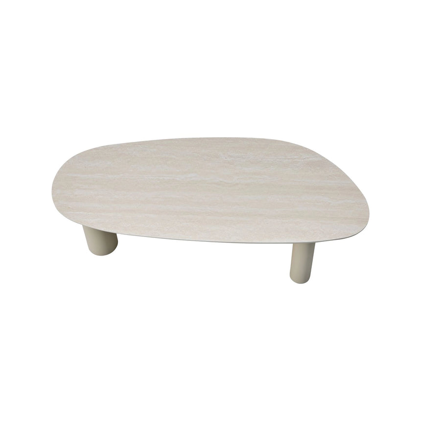 Outdoor-Esstisch Jabali aus Aluminium und gesintertem Stein in beige, 230x100x76 cm von Richmond Interiors – Bild 7