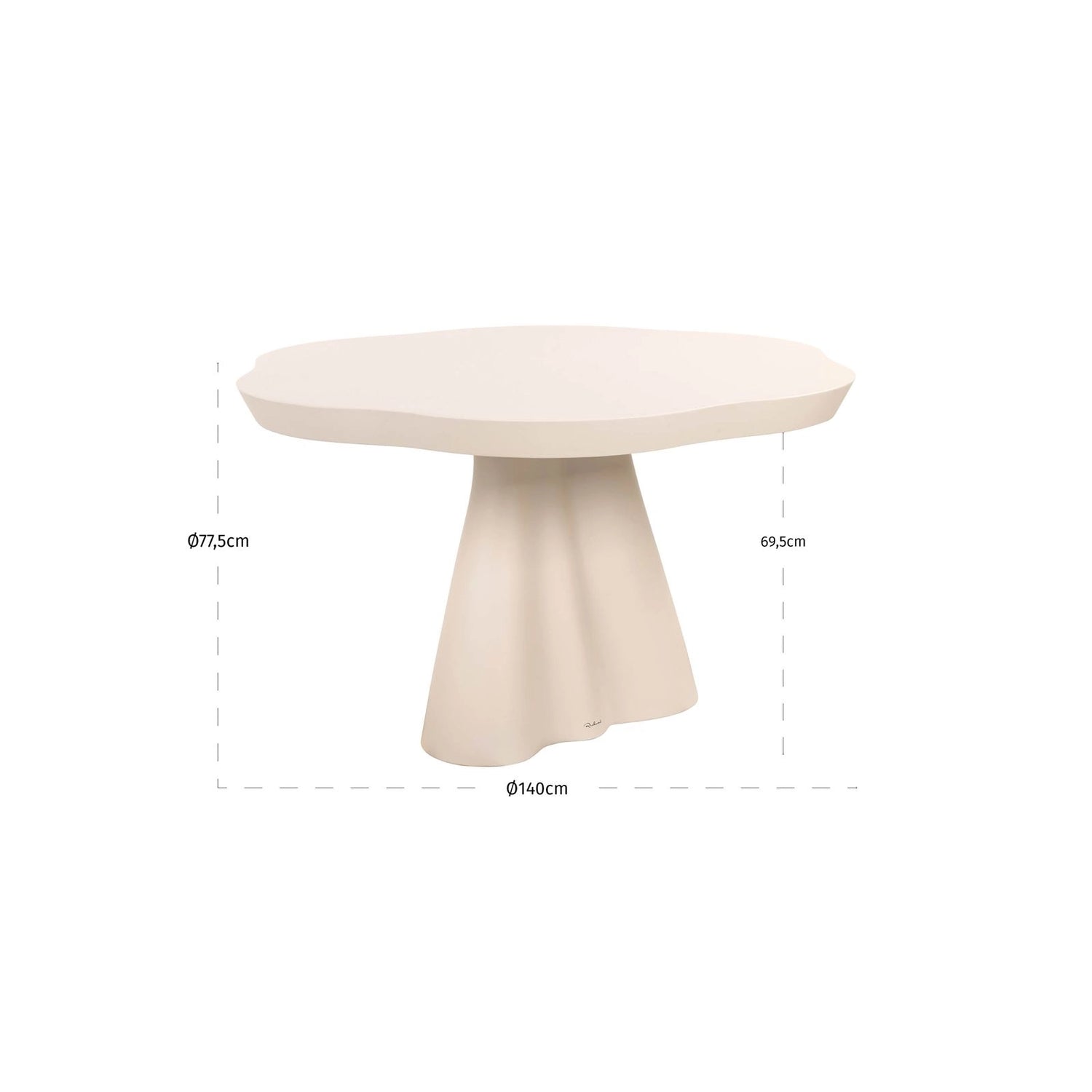 Outdoor-Esstisch Urban Bloom in sandsteinfarben, 140x140x77 cm von Richmond Interiors – Bild 7