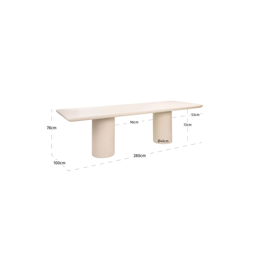 Outdoor-Esstisch Urban Bloom in sandsteinfarben, 280x100x78 cm von Richmond Interiors – Bild 7