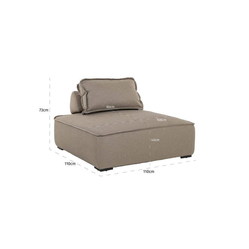 Outdoor-Sessel Jondal in taupe, 110x110 cm von Richmond Interiors – Bild 5