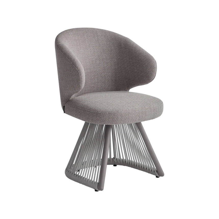Outdoor Stuhl Nuba aus Aluminium und Olefin, Seil, in Greige Alpine von Richmond Interiors – Bild 1