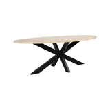 Ovaler Esstisch Avalon mit Travertin in bronze, 230x116x76 cm von Richmond Interiors – Bild 1