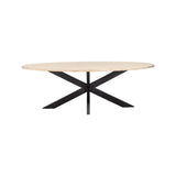 Ovaler Esstisch Avalon mit Travertin in bronze, 230x116x76 cm von Richmond Interiors – Bild 2