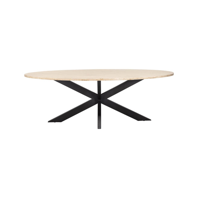 Ovaler Esstisch Avalon mit Travertin in bronze, 230x116x76 cm von Richmond Interiors – Bild 2