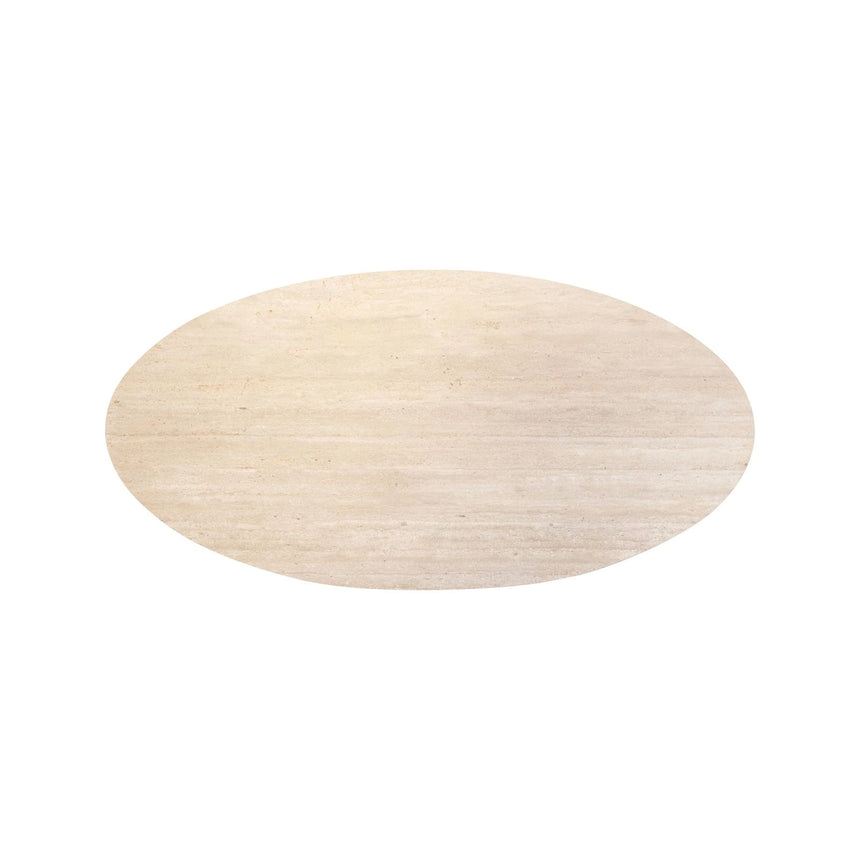 Ovaler Esstisch Avalon mit Travertin in bronze, 230x116x76 cm von Richmond Interiors – Bild 4