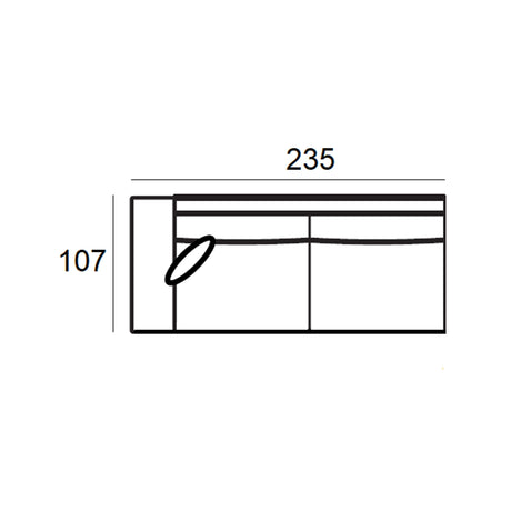Pasha 3-Sitzer Sofa, in pearl island, Chaiselongue rechts, 366x213 cm von Richmond Interiors – Produktbild 6