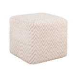 Pouf und Fußhocker Ciela in beige chevron, 51x51x43 cm von Richmond Interiors – Bild 1