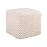 Pouf und Fußhocker Ciela in beige chevron, 51x51x43 cm von Richmond Interiors – Bild 1