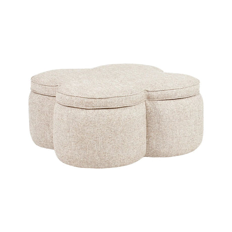Pouf und Fußhocker Corbeau in sand tweed von Richmond Interiors – Bild 1