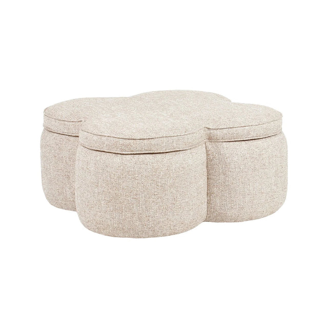 Pouf und Fußhocker Corbeau in sand tweed von Richmond Interiors – Bild 1