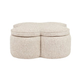 Pouf und Fußhocker Corbeau in sand tweed von Richmond Interiors – Bild 3