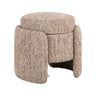 Pouf und Fußhocker Cupid mit Stauraum in mocca linear, 51x43x47 cm von Richmond Interiors – Bild 1