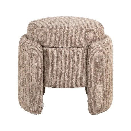 Pouf und Fußhocker Cupid mit Stauraum in mocca linear, 51x43x47 cm von Richmond Interiors – Bild 2