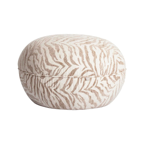 Pouf und Fußhocker Jace in beige tiger, 64x64x41 cm von Richmond Interiors – Bild 1