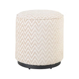 Pouf und Fußhocker Lexie in beige chevron, 45x45x47 cm von Richmond Interiors – Bild 1
