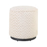 Pouf und Fußhocker Lexie in beige chevron, 45x45x47 cm von Richmond Interiors – Bild 1