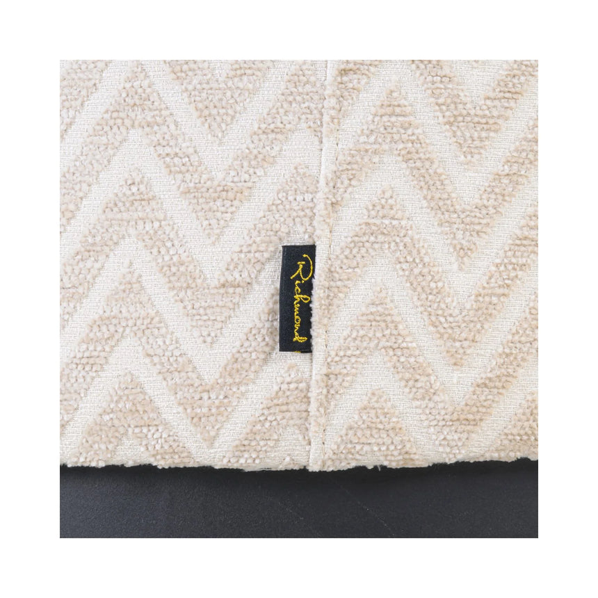 Pouf und Fußhocker Lexie in beige chevron, 70x70x42 cm von Richmond Interiors – Bild 2