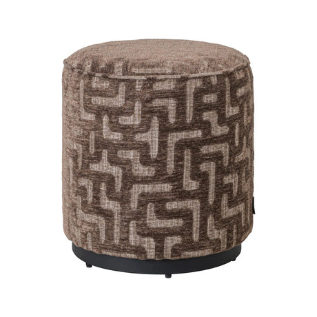 Pouf und Fußhocker Lexie in brown labyrinth, 45x45x47 cm von Richmond Interiors – Bild 1