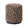 Pouf und Fußhocker Lexie in brown labyrinth, 45x45x47 cm von Richmond Interiors – Bild 1