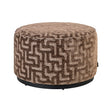 Pouf und Fußhocker Lexie in brown labyrinth, 70x70x42 cm von Richmond Interiors – Bild 1