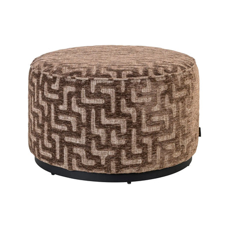 Pouf und Fußhocker Lexie in brown labyrinth, 70x70x42 cm von Richmond Interiors – Bild 1