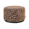 Pouf und Fußhocker Lexie in brown labyrinth, 70x70x42 cm von Richmond Interiors – Bild 1