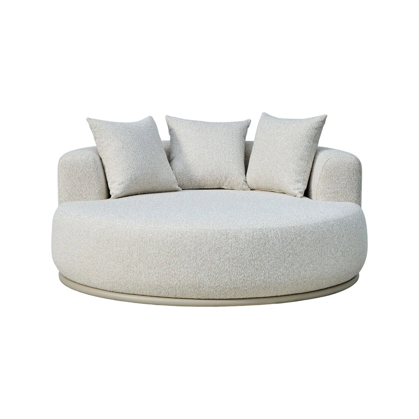 Runde Outdoor-Liege Belucci in ecru, 160x160x65 cm von Richmond Interiors – Bild 3