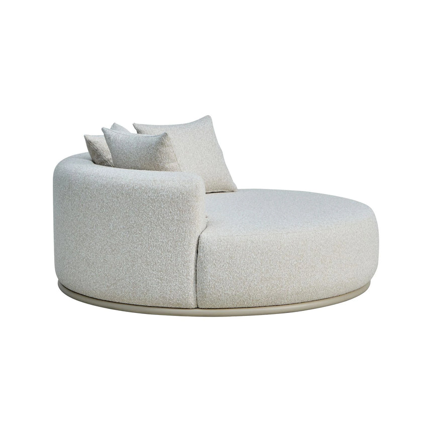 Runde Outdoor-Liege Belucci in ecru, 160x160x65 cm von Richmond Interiors – Bild 4