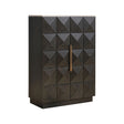 Schrank Claremont mit Eichenfurnier und Travertin in braun, 95x46x139 cm von Richmond Interiors – Bild 1