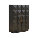 Schrank Claremont mit Eichenfurnier und Travertin in braun, 95x46x139 cm von Richmond Interiors – Bild 1