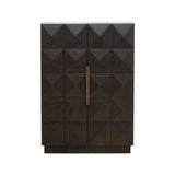 Schrank Claremont mit Eichenfurnier und Travertin in braun, 95x46x139 cm von Richmond Interiors – Bild 4