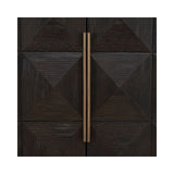 Schrank Claremont mit Eichenfurnier und Travertin in braun, 95x46x139 cm von Richmond Interiors – Bild 8