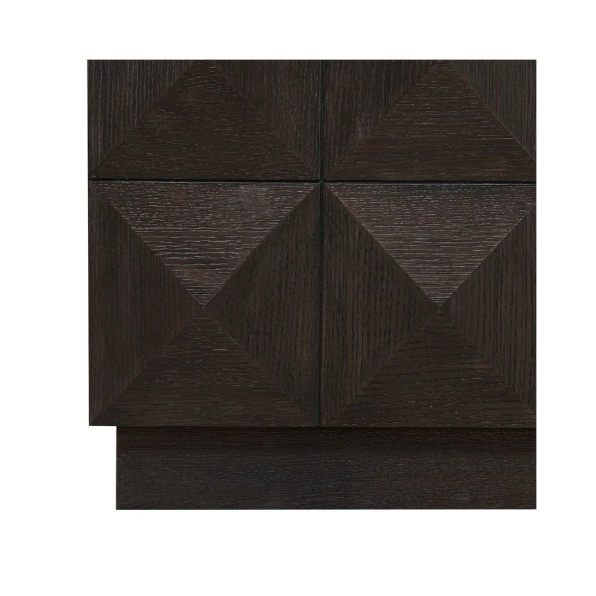 Schrank Claremont mit Eichenfurnier und Travertin in braun, 95x46x139 cm von Richmond Interiors – Bild 9