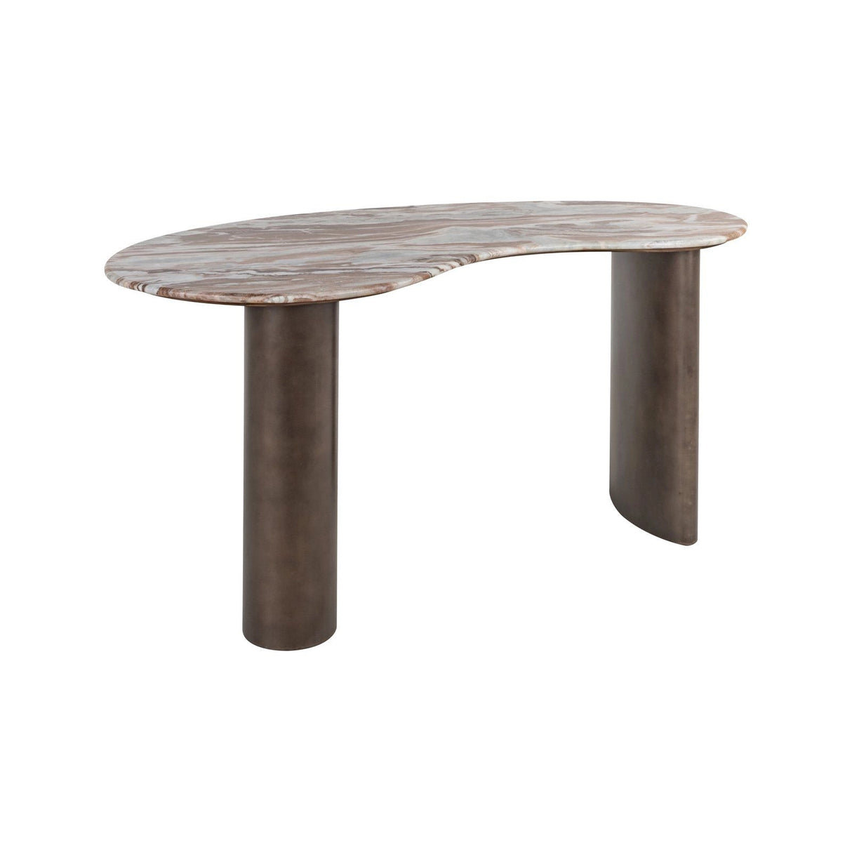 Schreibtisch Brando aus Toronto-Marmor und Edelstahl in Blush beige, 160x80x75 cm von Richmond Interiors – Bild 1