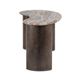 Schreibtisch Brando aus Toronto-Marmor und Edelstahl in Blush beige, 160x80x75 cm von Richmond Interiors – Bild 3