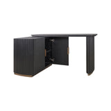 Schreibtisch Cambon mit Eichenholz und Eichenfurnier in dark coffee, 134x45x77 cm von Richmond Interiors – Bild 10