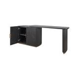 Schreibtisch Cambon mit Eichenholz und Eichenfurnier in dark coffee, 134x45x77 cm von Richmond Interiors – Bild 11