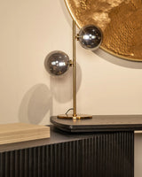 Schreibtisch Cambon mit Eichenholz und Eichenfurnier in dark coffee, 134x45x77 cm von Richmond Interiors – Bild 2