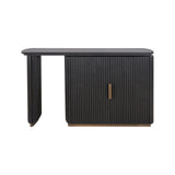 Schreibtisch Cambon mit Eichenholz und Eichenfurnier in dark coffee, 134x45x77 cm von Richmond Interiors – Bild 3