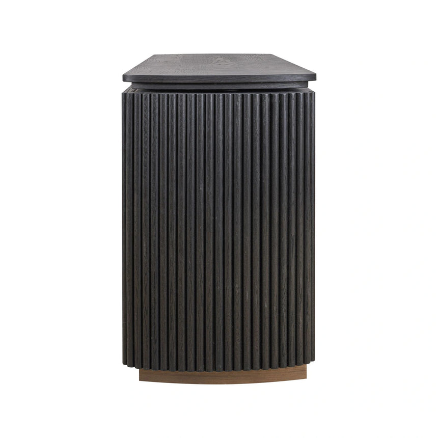 Schreibtisch Cambon mit Eichenholz und Eichenfurnier in dark coffee, 134x45x77 cm von Richmond Interiors – Bild 4
