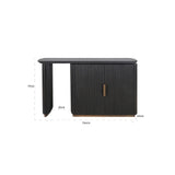 Schreibtisch Cambon mit Eichenholz und Eichenfurnier in dark coffee, 134x45x77 cm von Richmond Interiors – Bild 6