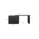 Schreibtisch Cambon mit Eichenholz und Eichenfurnier in dark coffee, 134x45x77 cm von Richmond Interiors – Bild 8