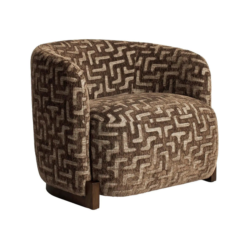 Sessel Hannah mit flammhemmendem Bezug in brown labyrinth, 91x81x72 cm von Richmond Interiors – Bild 3