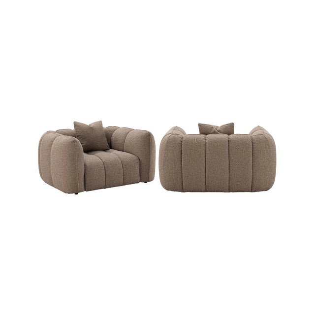 Sessel Hogan mit flammhemmendem Bezug in mocca chunky, 136x104 cm von Richmond Interiors – Bild 1
