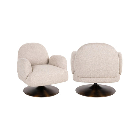 Sessel Kagney mit Drehfunktion in biscotti, 76x77x77 cm von Richmond Interiors – Bild 1