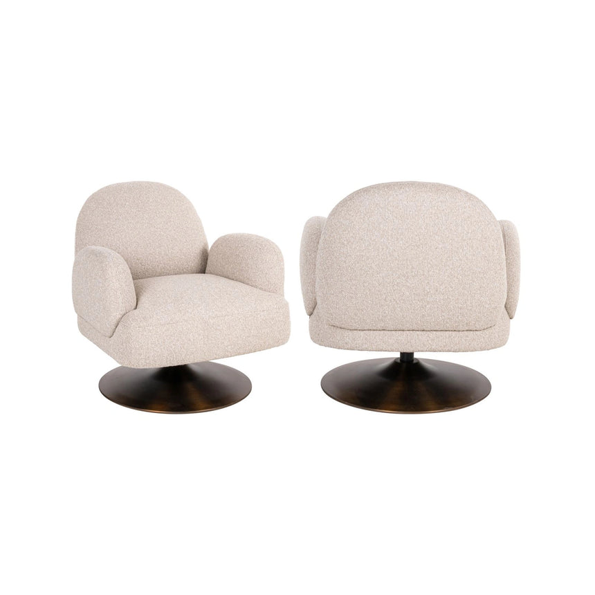Sessel Kagney mit Drehfunktion in biscotti, 76x77x77 cm von Richmond Interiors – Bild 1