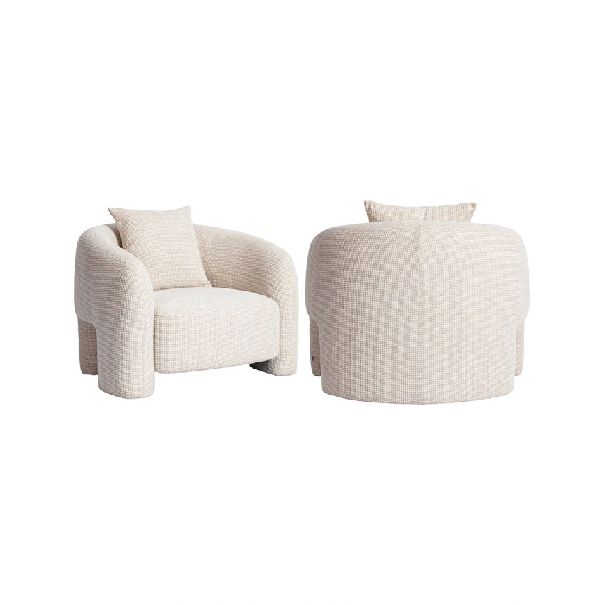 Sessel Tuscany in beige blockweave, 100x91x74 cm von Richmond Interiors – Bild 1